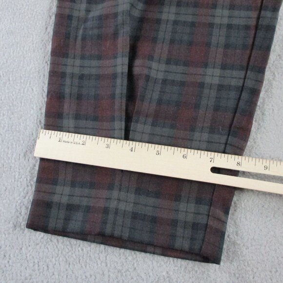 Disturbia Kalma Check Tie Belt Tapered Trouser Womens US 8 Red Multi Goth Dark - Picture 11 of 14